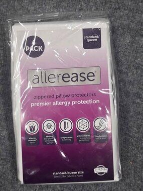 Allerease 4-Pack Zippered Pillow Protectors Standard/Queen